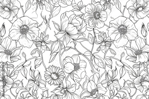 Printable French and Italian Style Garden Coloring Pages: Ideal for Relaxation, Stress Relief, and Mental Health.
