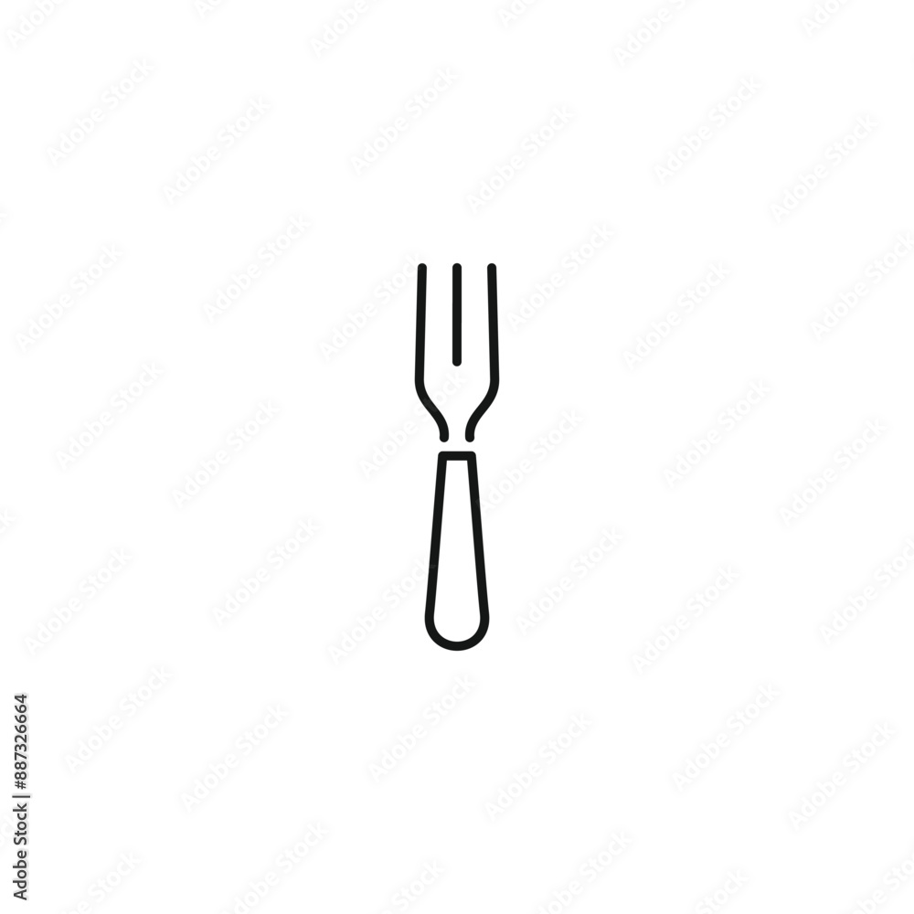 Fork icon vector. EPS 10 editable vector Fork icon vector. EPS 10 editable vector