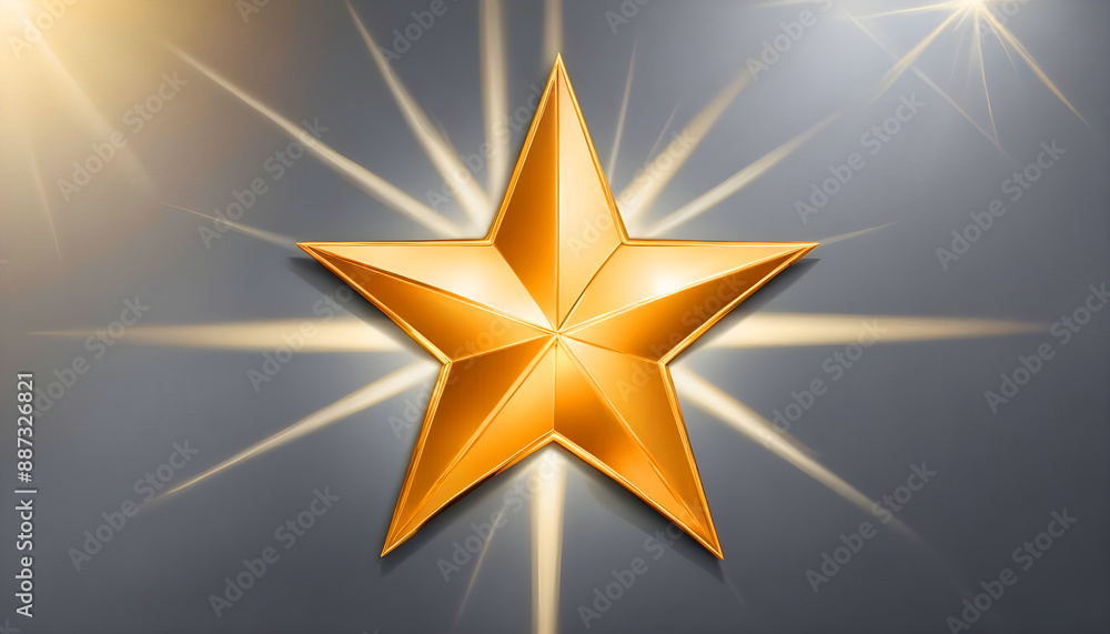 Radiant gold star with luminous glowing light 5 Radiant gold star with luminous glowing light 5
