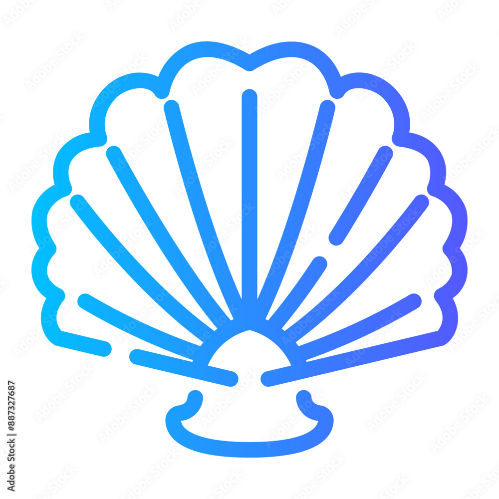 shell Line Gradient Icon shell Line Gradient Icon