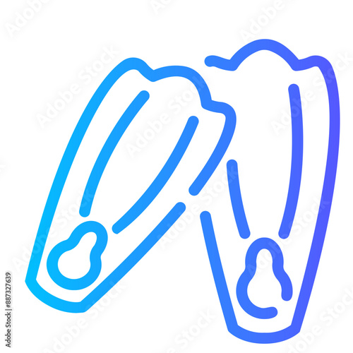 fins Line Gradient Icon