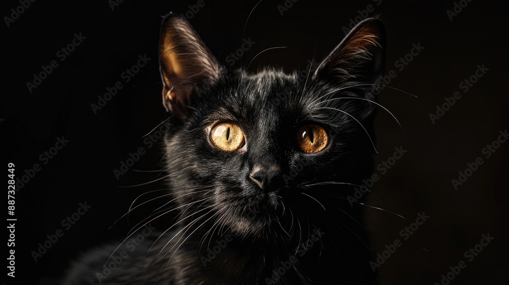 Dark colored feline Dark colored feline