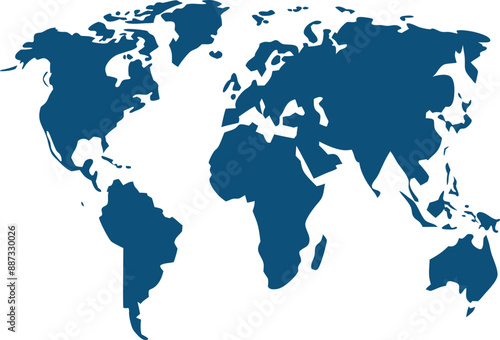 World Map Vector Art. Generative AI