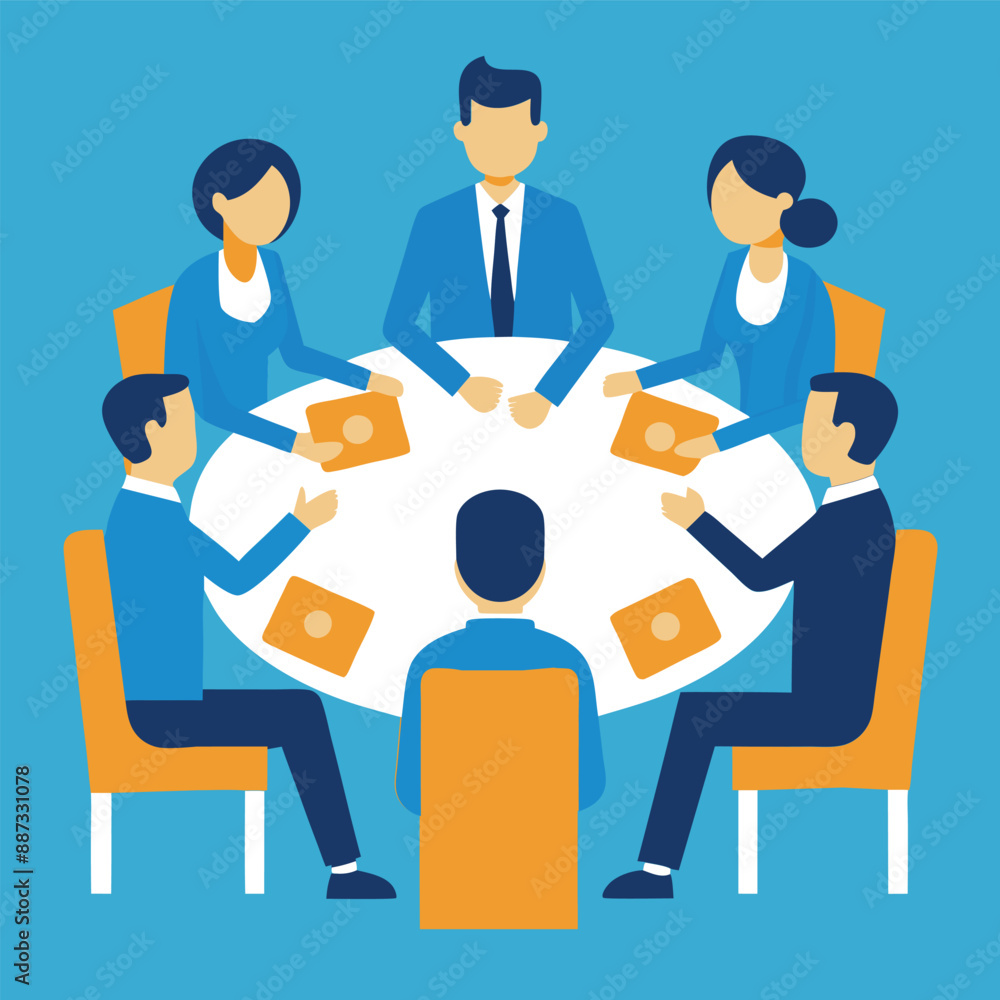 business team meeting vector illustration business team meeting vector illustration