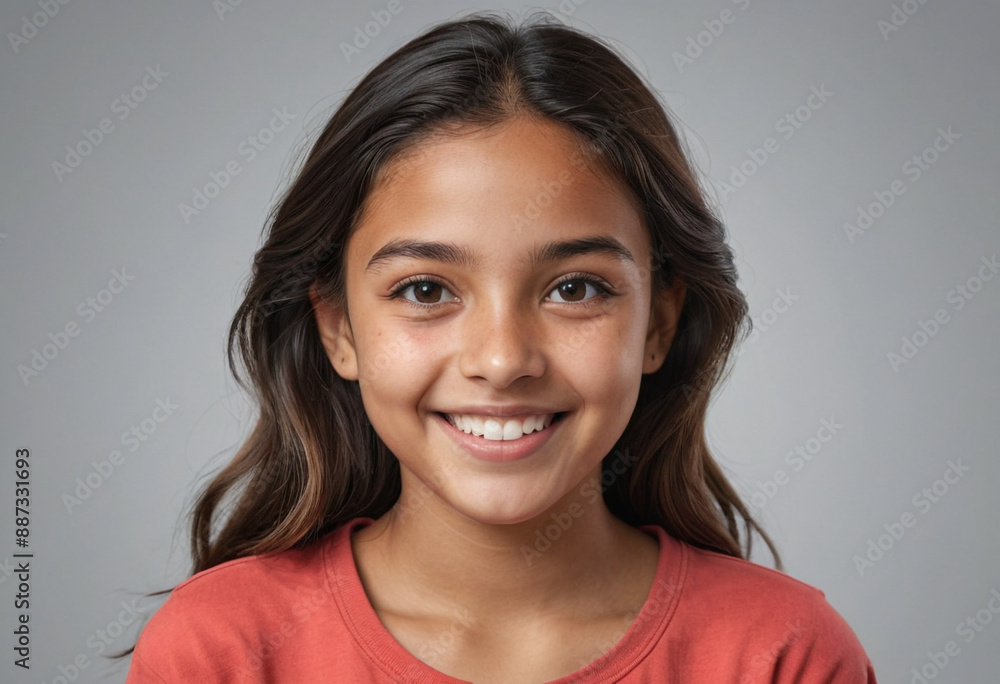 Portrait view of a regular happy smiling Nicaragua girl, ultra realistic, candid, social media, avatar image, plain solid background Portrait view of a regular happy smiling Nicaragua girl, ultra realistic, candid, social media, avatar image, plain solid background