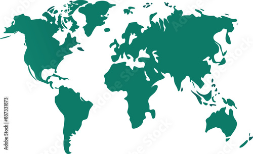 World Map Vector Art. Generative AI