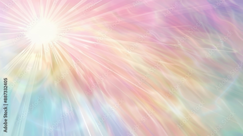 Serenity in Pastel Hues: Soft Sunburst Effect in Bright and Uplifting Colors Serenity in Pastel Hues: Soft Sunburst Effect in Bright and Uplifting Colors