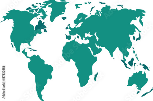 World Map Vector Art. Generative AI