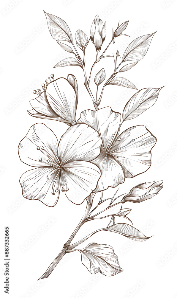 2D flower and leaf cards in various styles 2D flower and leaf cards in various styles