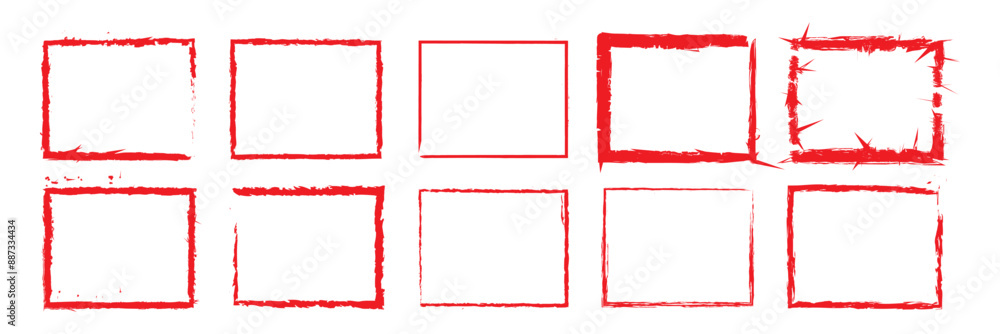 set of red brush painted ink stamp frames with place for your design element. red brush painted ink stamp heart frame on transparent background. Eps 10. set of red brush painted ink stamp frames with place for your design element. red brush painted ink stamp heart frame on transparent background. Eps 10.