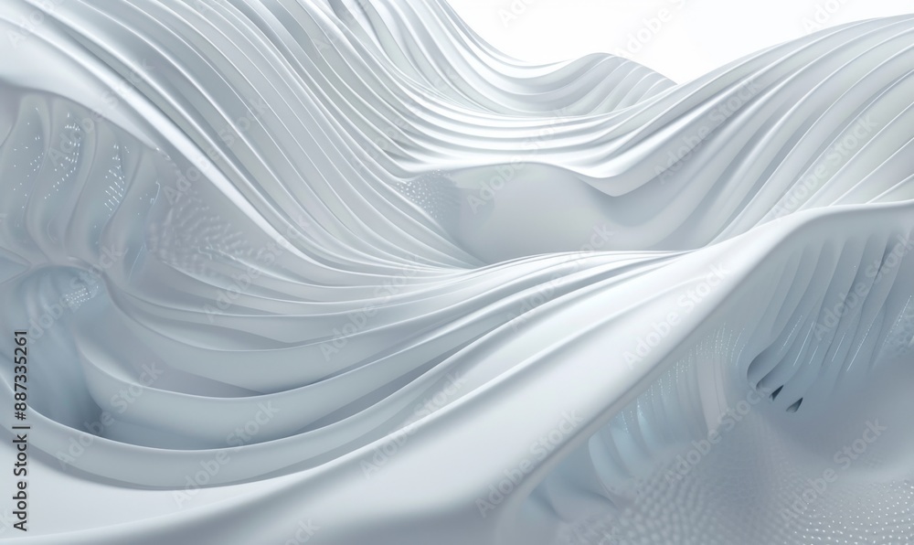 Abstract Textured Stress-Relief Wallpaper: Geometric White Structure with Modern Wave Design Background. 3D Rendered Technology Background with Neutral Copy Space, Swirling Curves for Mobile and Web A Abstract Textured Stress-Relief Wallpaper: Geometric White Structure with Modern Wave Design Background. 3D Rendered Technology Background with Neutral Copy Space, Swirling Curves for Mobile and Web A