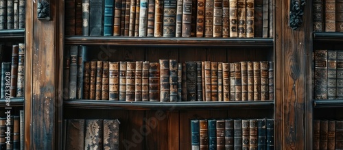 A Well-Stocked Bookshelf in a Library © baharohi