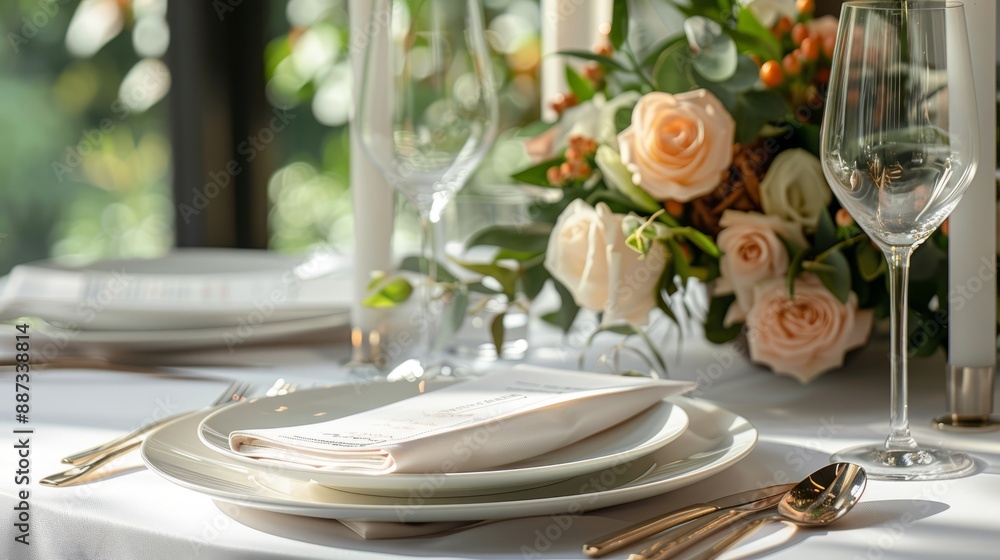 Set a blank menu model or book wedding invitations and special events Set a blank menu model or book wedding invitations and special events
