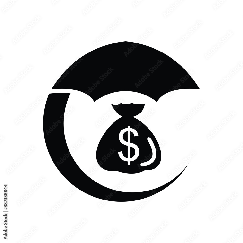 business financial protection click sign vector icon