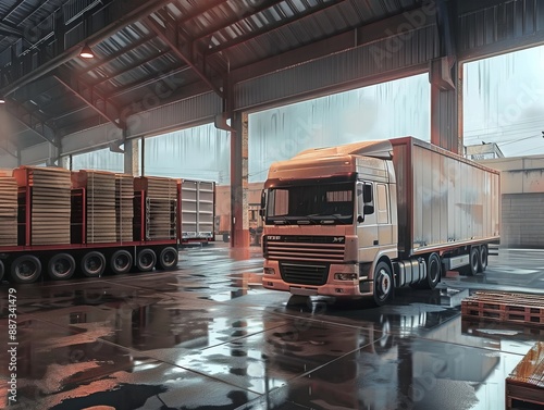 truck loading at a logistic...