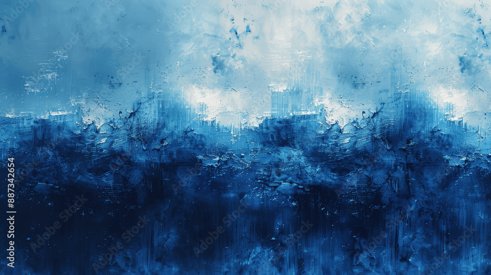 Obraz premium Abstract Dark Blue Watercolor Background with Grunge Texture High Contrast High Resolution
