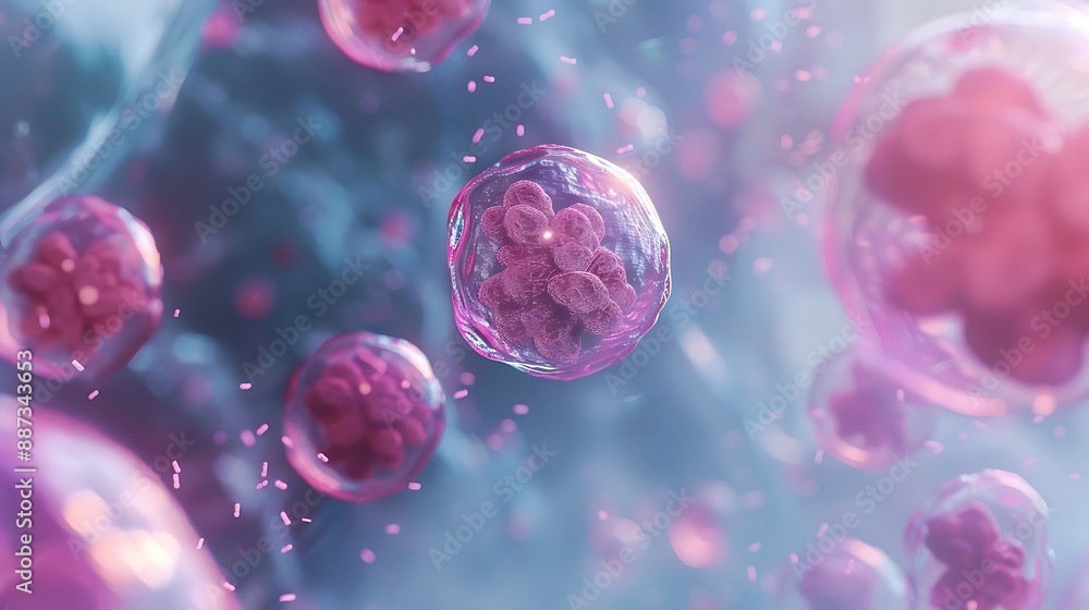3d illustration of human cell in high detail. Concept of medical science 3d illustration of human cell in high detail. Concept of medical science