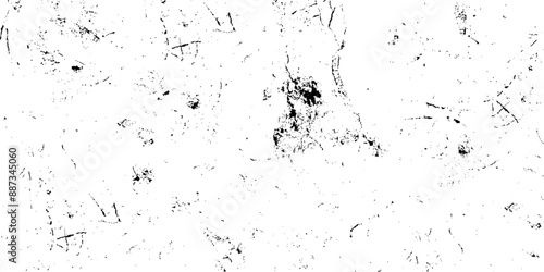 Distressed black and white grunge seamless texture. Overlay scratched design background. Dry brush strokes seamless grunge texture. Abstract vector grunge texture with large and small coarse grains.