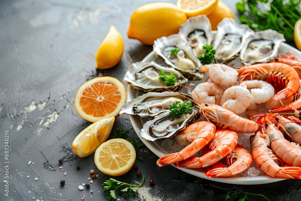 Seafood Platter with Oysters, Shrimp, and Crab Seafood Platter with Oysters, Shrimp, and Crab