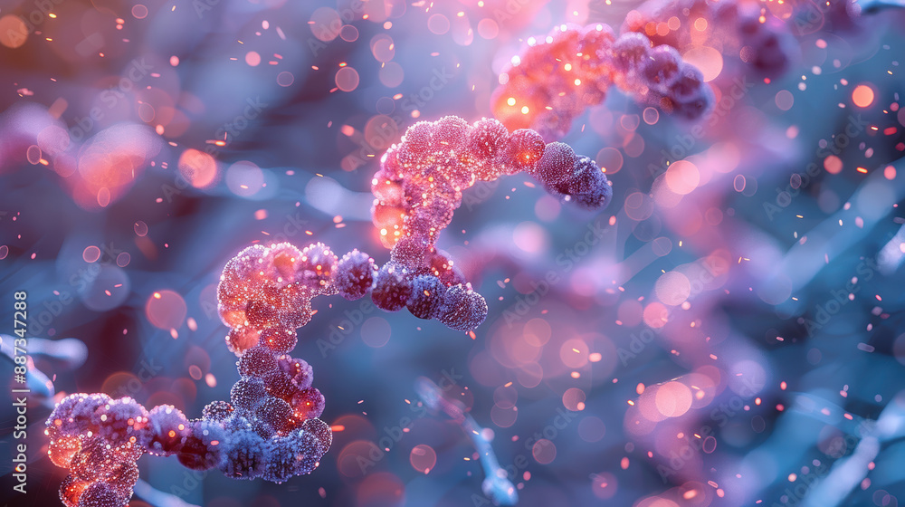 a double helix, which is the shape of DNA. DNA is a molecule that contains the instructions for an organism's development and characteristics. It is found in the nucleus of cells. a double helix, which is the shape of DNA. DNA is a molecule that contains the instructions for an organism's development and characteristics. It is found in the nucleus of cells.