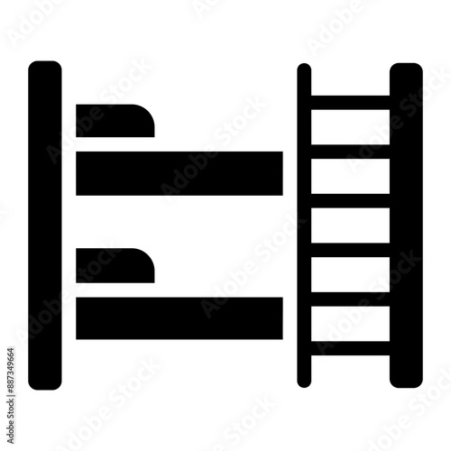 bunk bed Solid icon