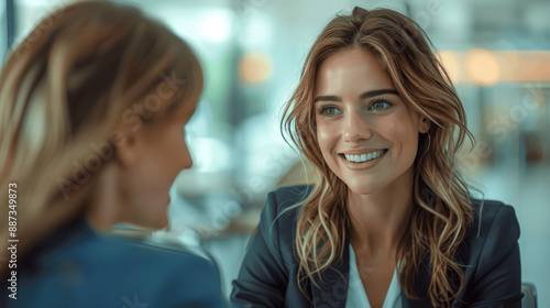 Wallpaper Mural Professional Businesswomen Shaking Hands in Office Meeting Torontodigital.ca