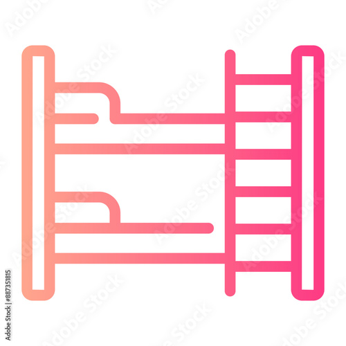 bunk bed Line Gradient Icon
