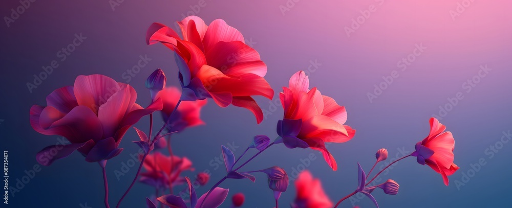 A vibrant, romantic background featuring pink and red hues, blue flower close-ups, and a decorative, isolated flower wallpaper. A vibrant, romantic background featuring pink and red hues, blue flower close-ups, and a decorative, isolated flower wallpaper.