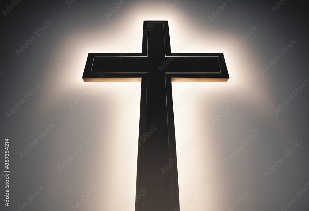 Naklejka premium Christian Cross on isolated background