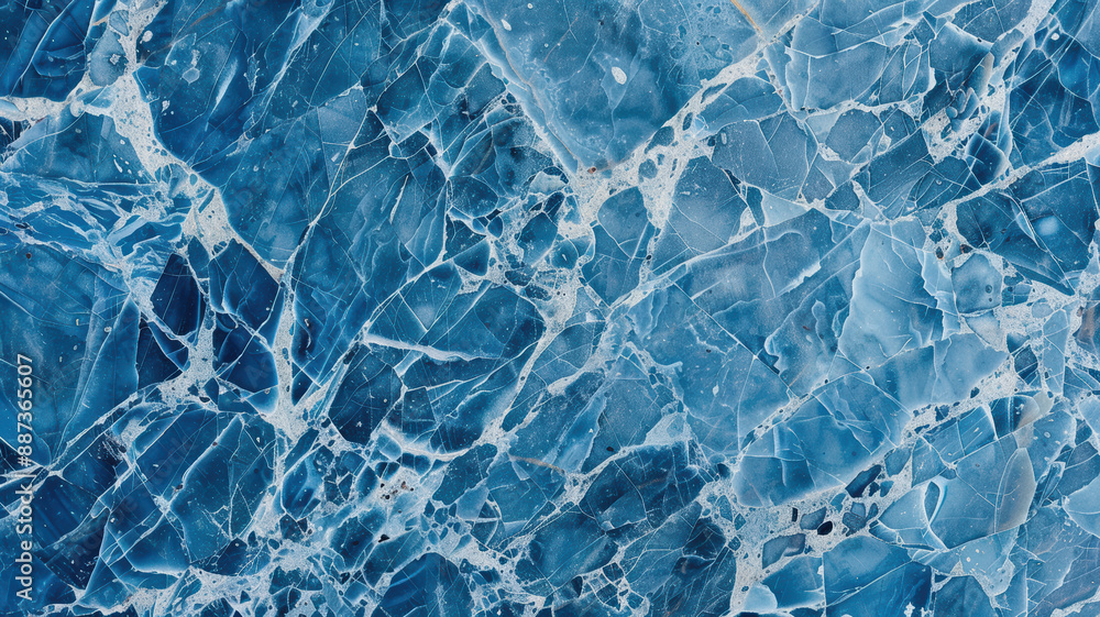 Obraz premium Detailed Blue Marbled Texture.