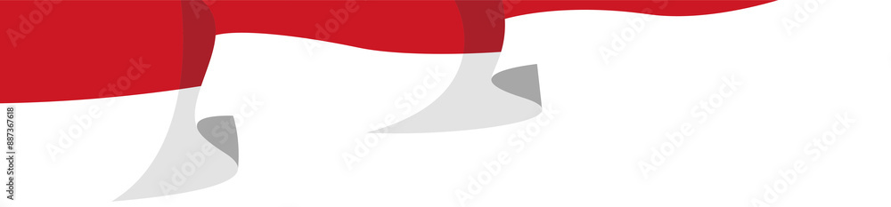 Naklejka premium Waving Flag Illustration of Indonesian Independence