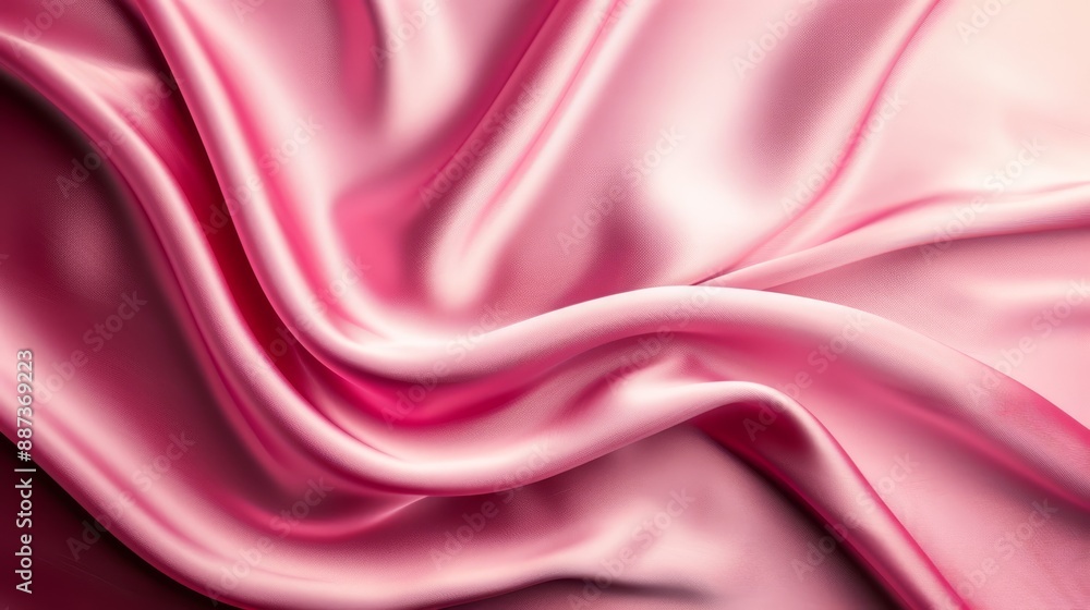  A tight shot of a pink fabric showcases its seamless, central pattern Softness is a prominent trait
