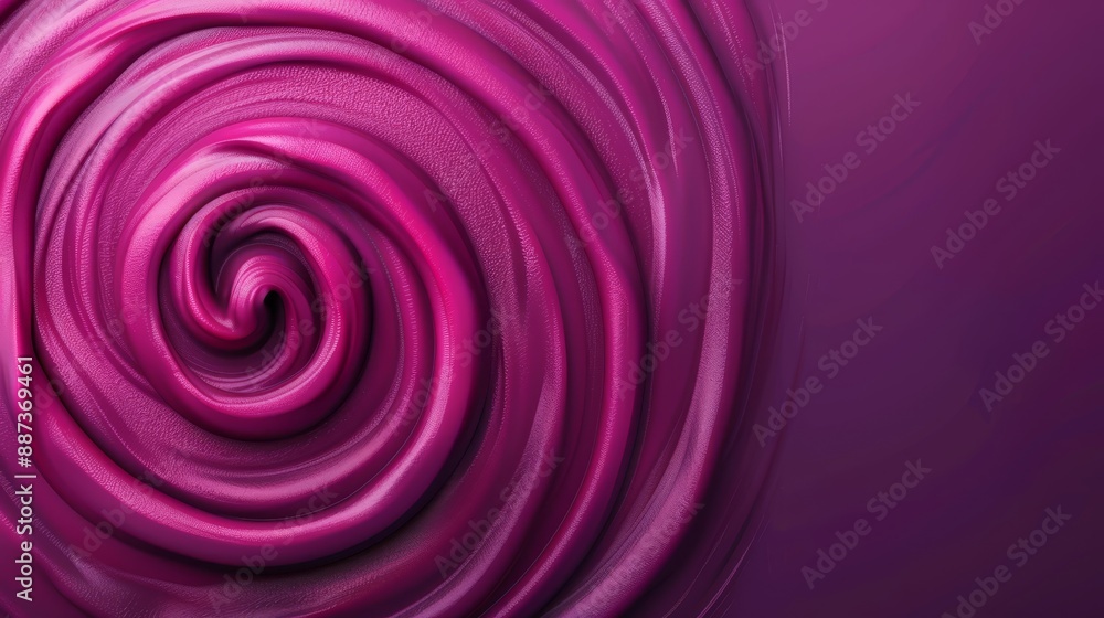 A tight shot of a purple backdrop, adorned with a spiral motif at its upper and lower edges A tight shot of a purple backdrop, adorned with a spiral motif at its upper and lower edges