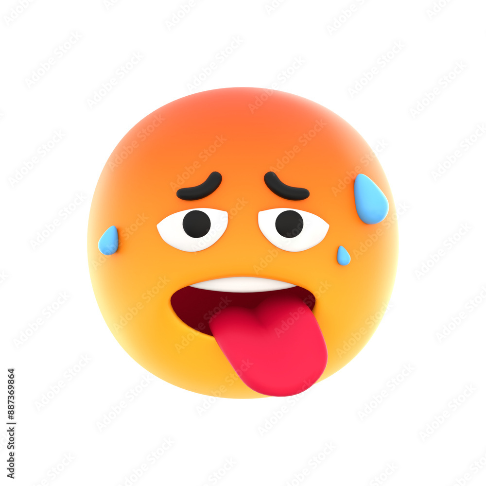 Fototapeta premium Hot Character Emoji