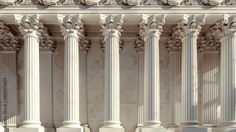 Classic Greek Marble Pillars, Close Up Architectural Photography Classic Greek Marble Pillars, Close Up Architectural Photography