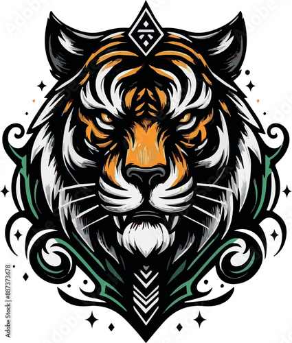 the head of a tiger
