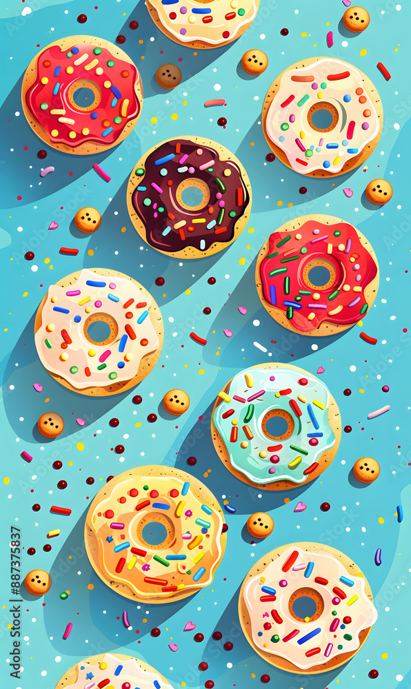 cookies and bread in an illustrator doodle graphic style cookies and bread in an illustrator doodle graphic style