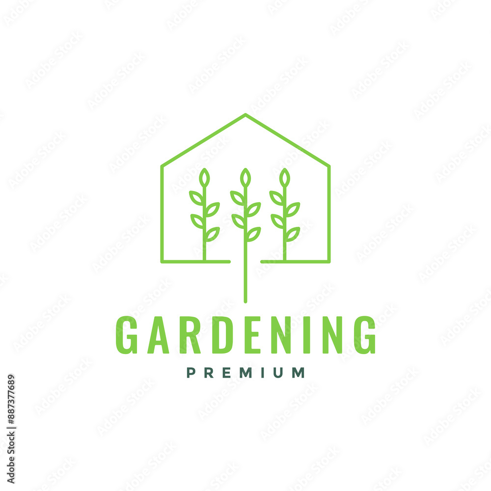 garden house botanical logo design simple vector garden house botanical logo design simple vector