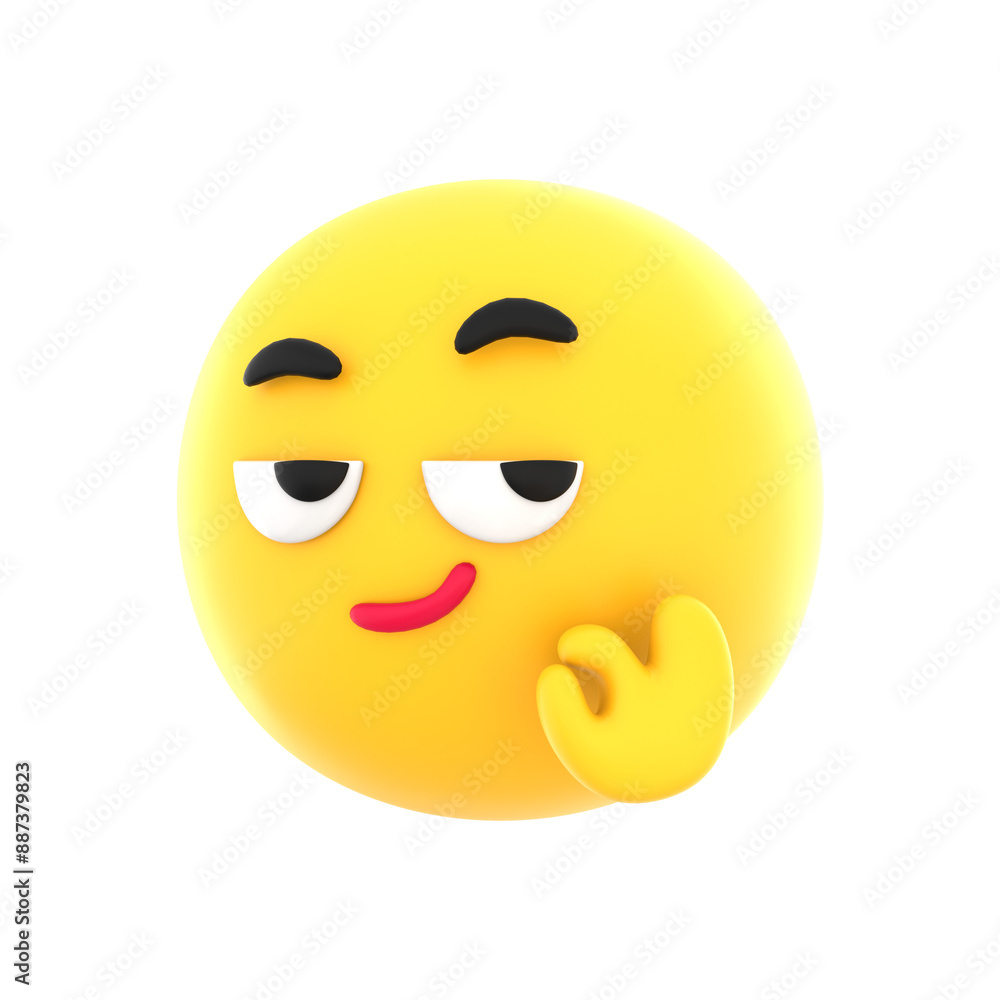 Fototapeta premium OK Emoticon Face Emoji