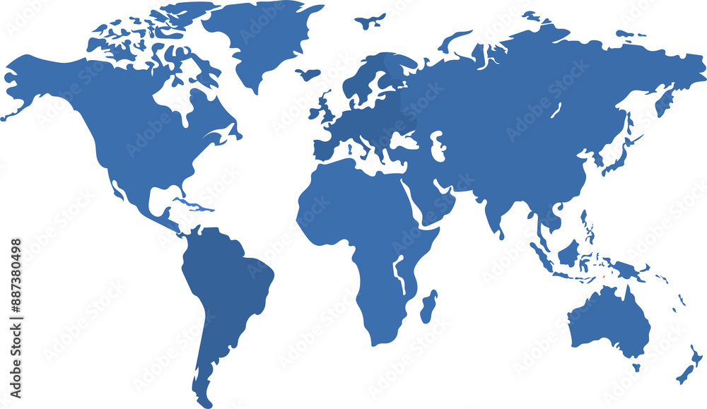 Fototapeta premium blue world map