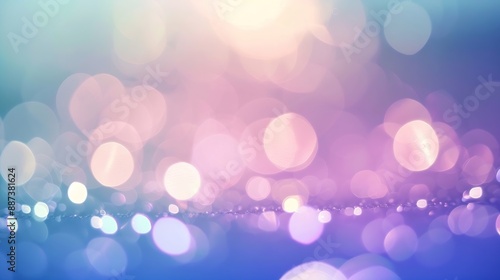 Small defocused light points forming bokeh effect on gradient background blue to white Bokeh lights in blue purple pink green hues Ideal for backgrounds with depth vibrant and dreamy a : Generative AI