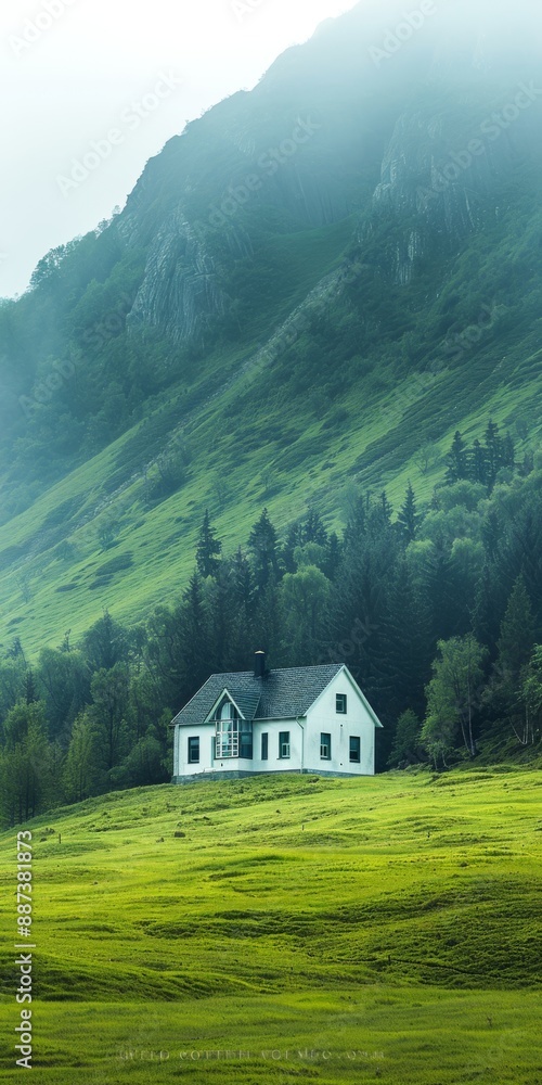 a house in a rolling hills, minimalism concept photography, cinematic a house in a rolling hills, minimalism concept photography, cinematic