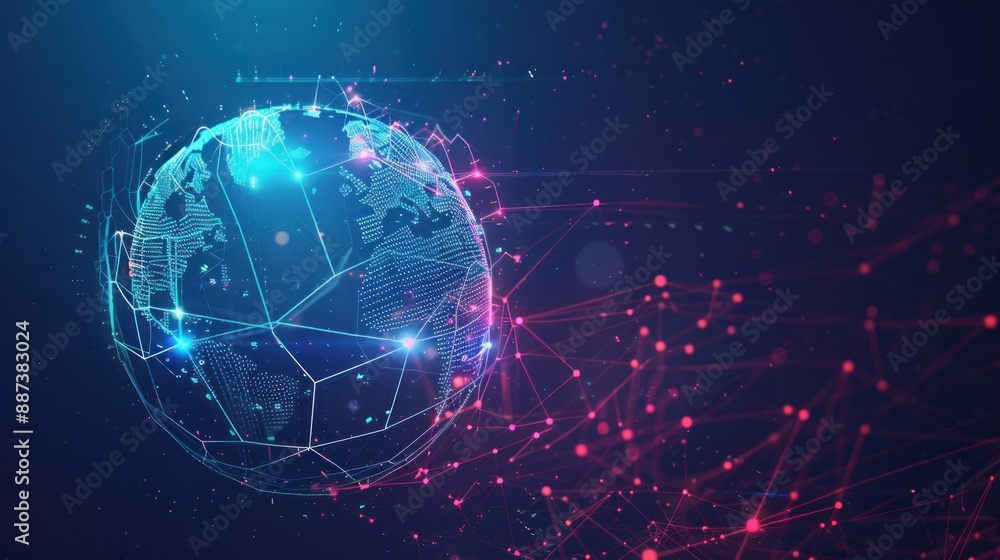 Digital Globe, Network, Connection Digital Globe, Network, Connection