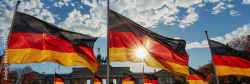 German Unity Day. the flag of Germany. a holiday in Germany photo