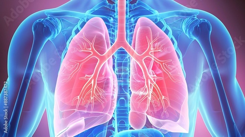 Lung transplantation surgery illustration, showcasing medical innovation and the hope for patients with respiratory conditions