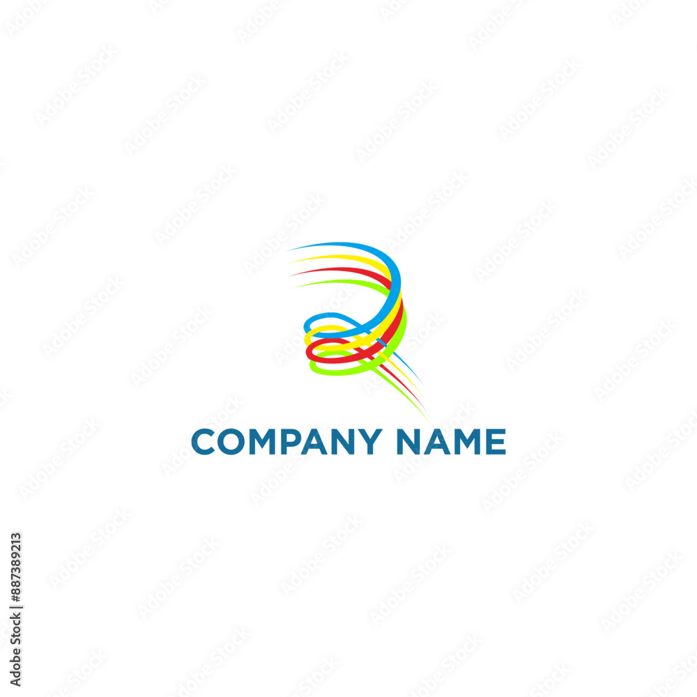 full color creative letter R logo design full color creative letter R logo design