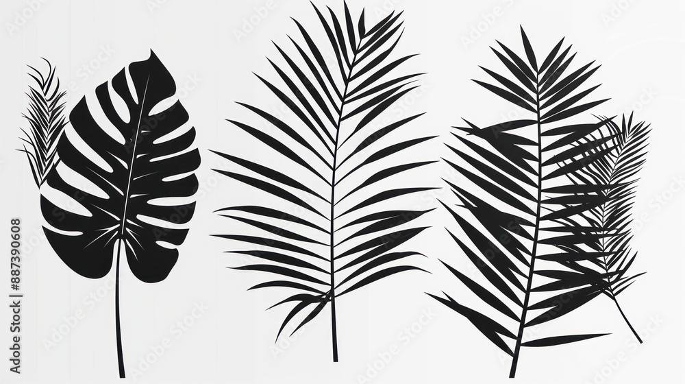 Tropical Leaf Silhouette Illustration Tropical Leaf Silhouette Illustration