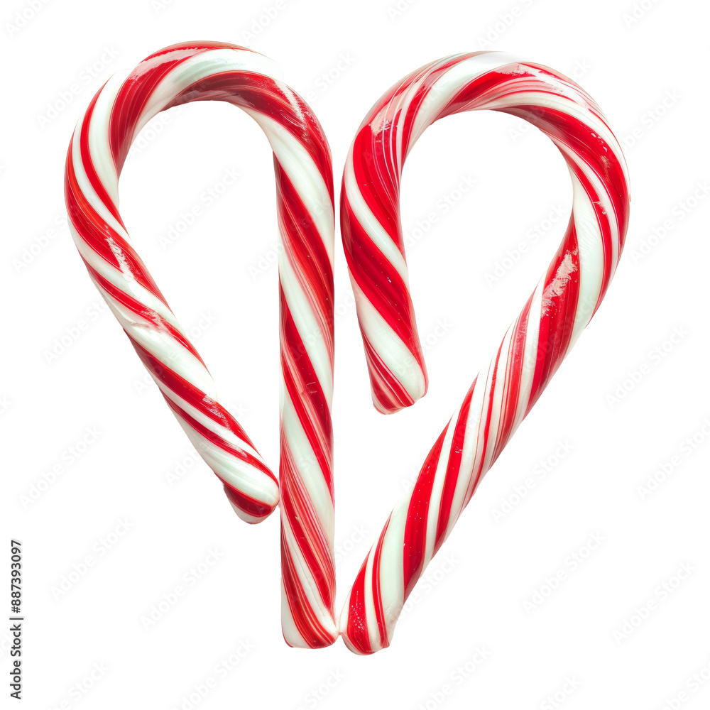 Fototapeta premium Candy Canes in Heart Shape.