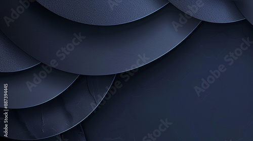 dark blue 3d wave papercut background. abstract background.