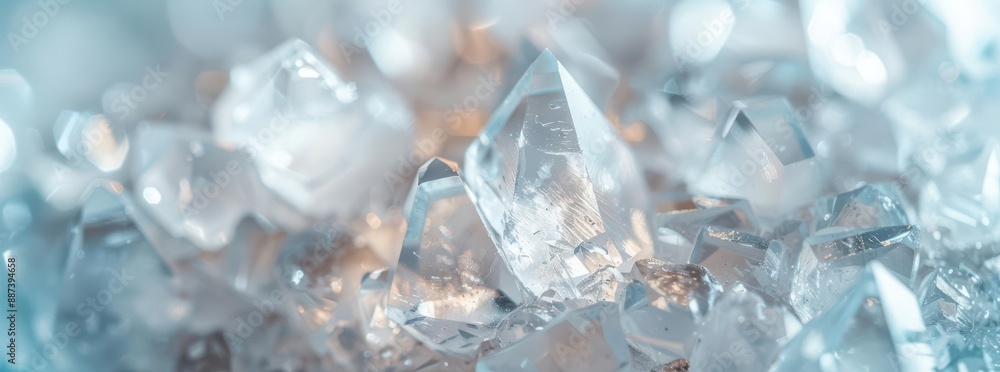 Closeup of a large quartz chunk with crystalline structures Closeup of a large quartz chunk with crystalline structures